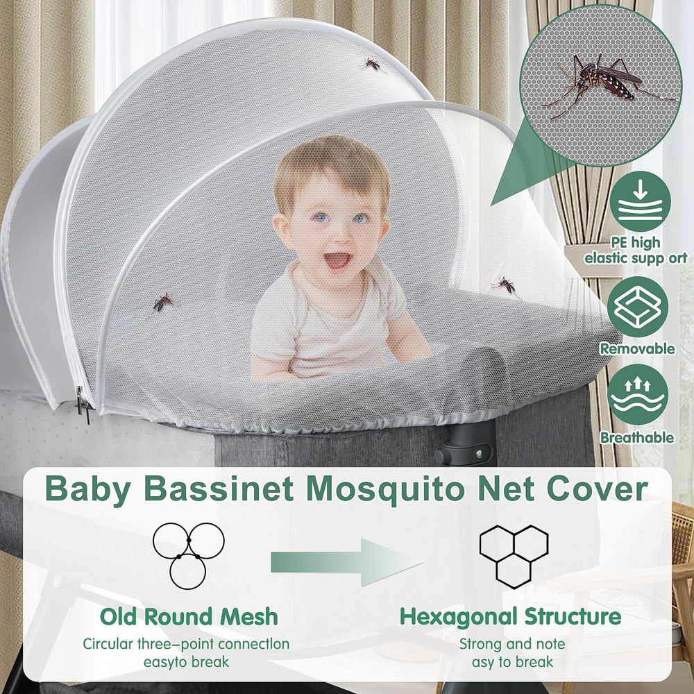 WANRU bassinet cover olive-frame provides sturdy travel-ready support