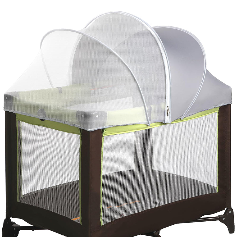 WANRU Pack N Play Tent Cover full coverage blocks light and insects for peaceful naps.