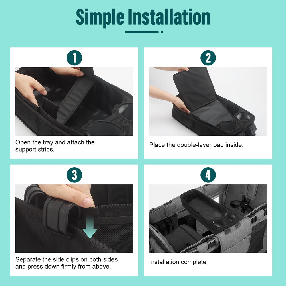 Wanyshapy W4 snack tray in-use during outings for organized essentials