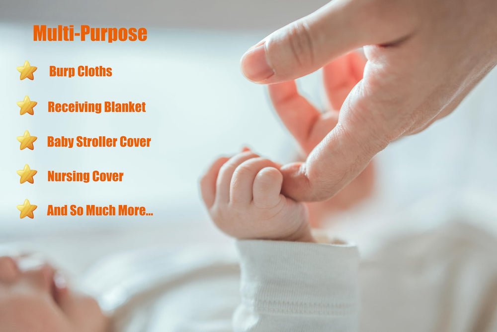 Waoot Kdet cotton flannel blanket shown for swaddle use and newborn comfort.
