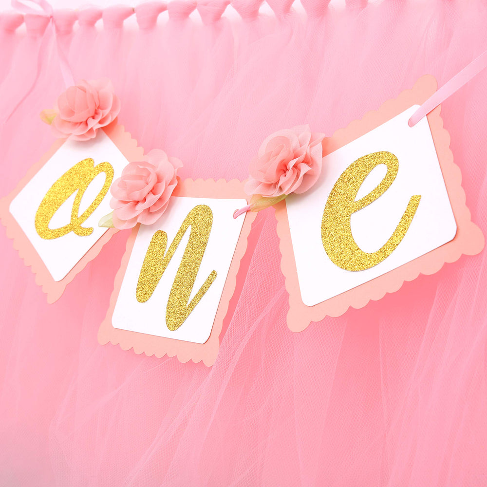 WAOUH pink tutu photo prop enhances baby birthday cake smash memories