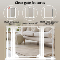 WAOWAO 180-degree-opening-gate allows convenient two-way passage through doorways.