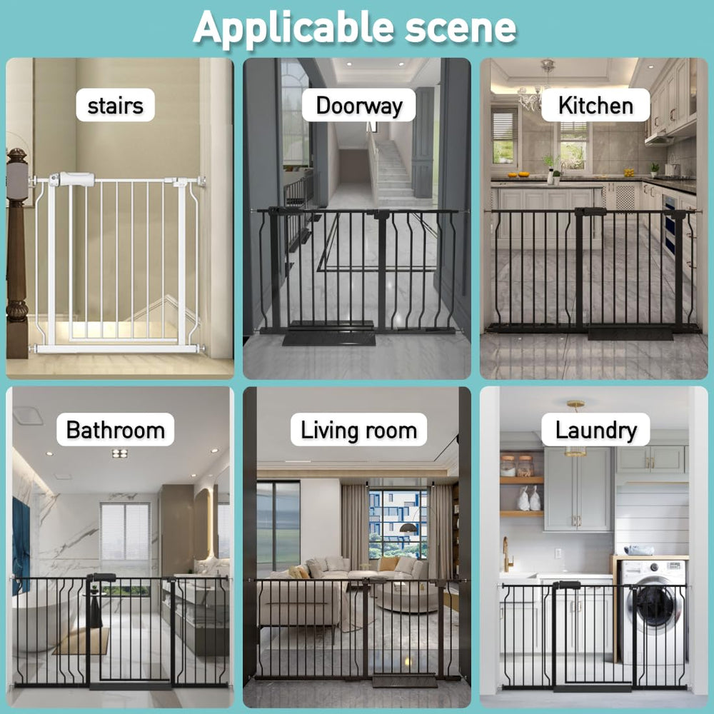 WAOWAO 180 swing gate fits doorways and stairs for flexible layouts