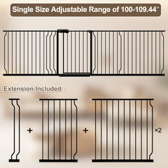 WAOWAO baby gate 180-degree two-way design enables easy passage in busy homes.