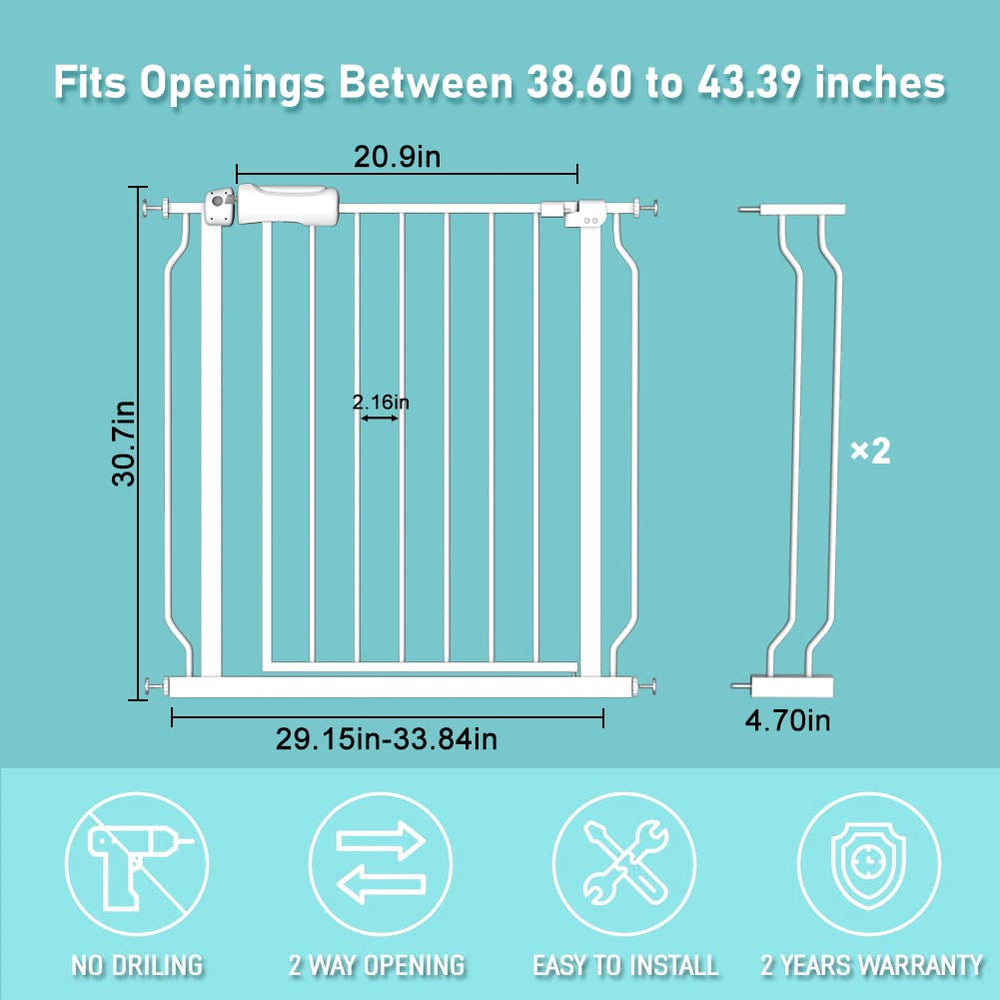 WAOWAO adjustable width fits openings 24 to 81 inches