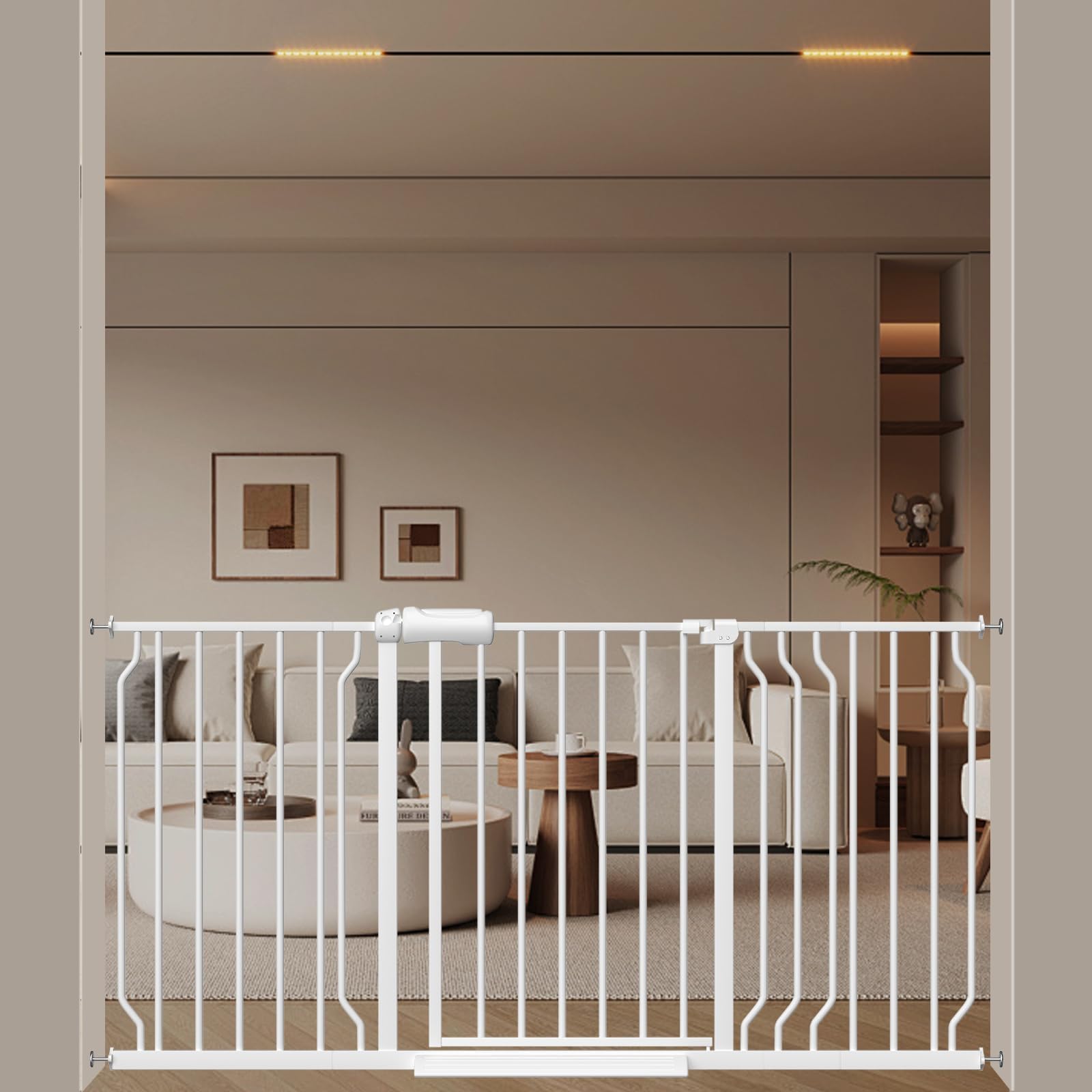WAOWAO baby gate extended-wide entry demonstrates pet-safe protection for doorways.