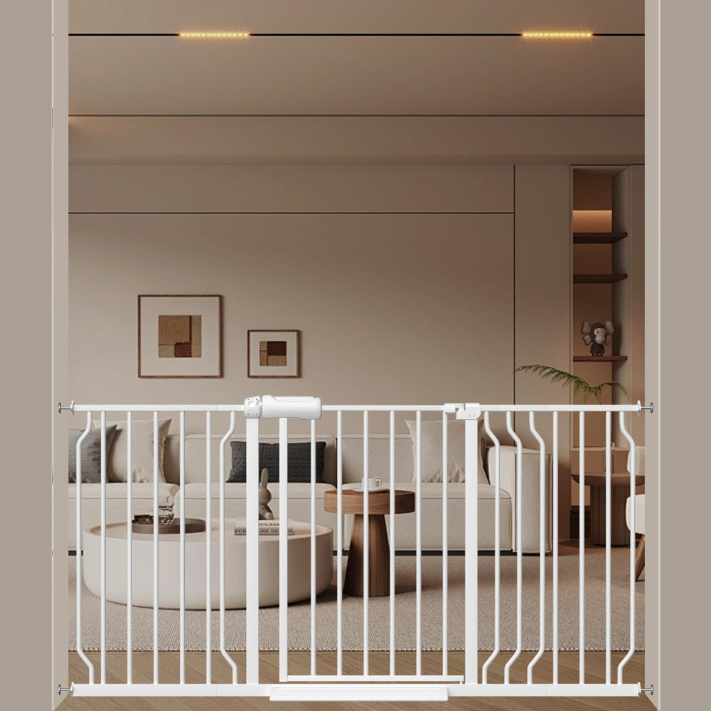 WAOWAO baby gate extended-wide entry demonstrates pet-safe protection for doorways.