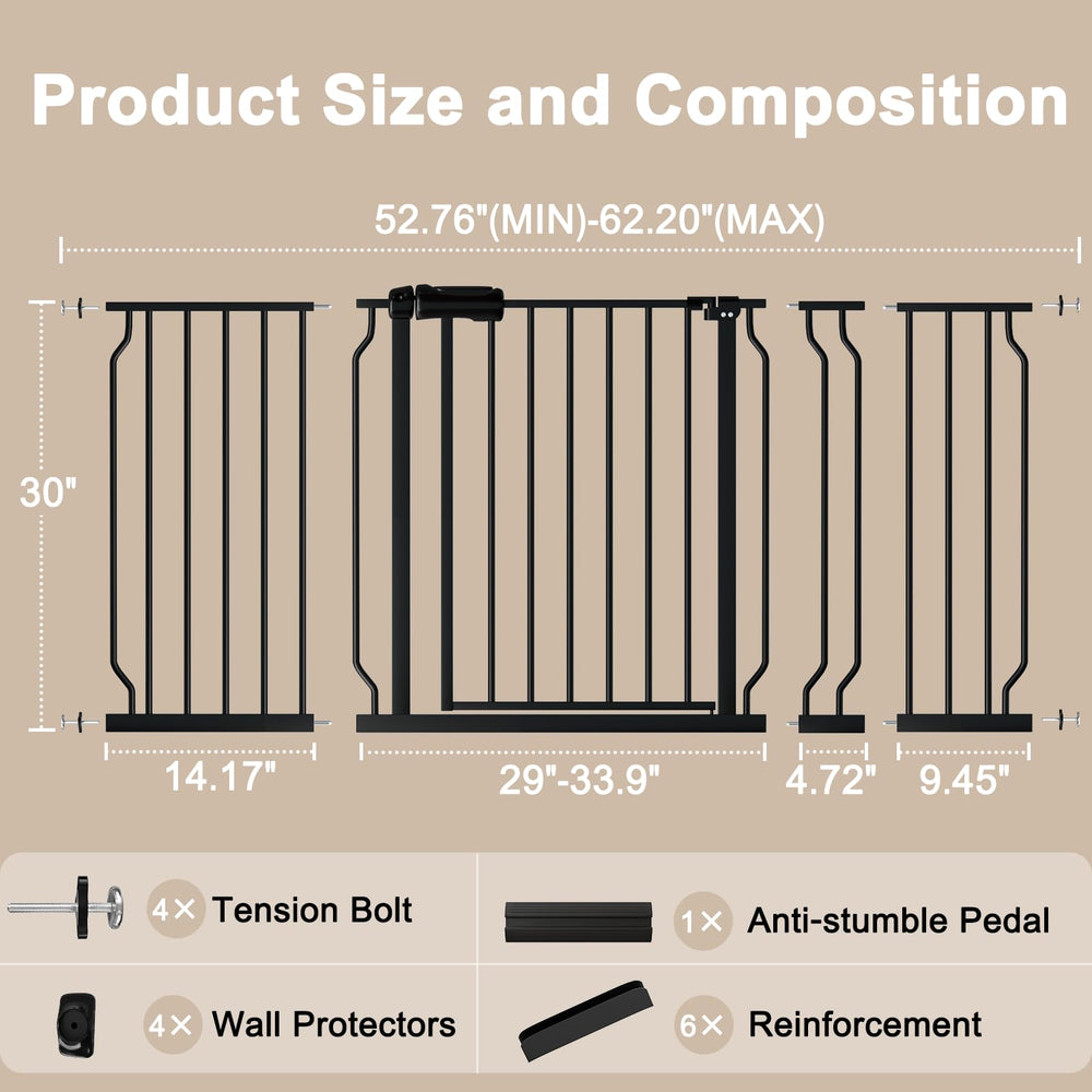 WAOWAO installation kit offers quick, drill-free setup with adjustable pressure bolts.