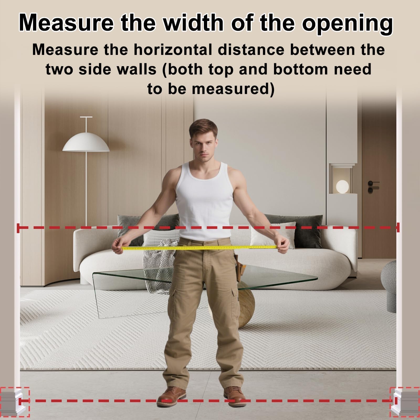 WAOWAO baby gate pressure-mounted installation allows tool-free setup without wall damage.