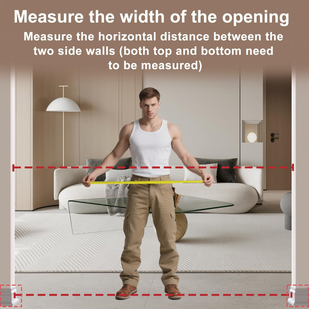 WAOWAO baby gate pressure-mounted installation demonstrates quick, tool-free setup for doorways.