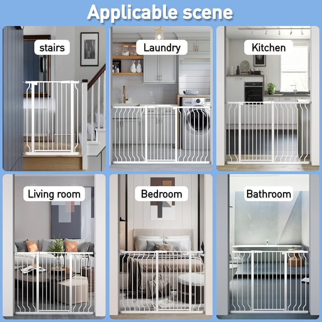 WAOWAO double-lock safety feature ensures secure one-handed gate operation.