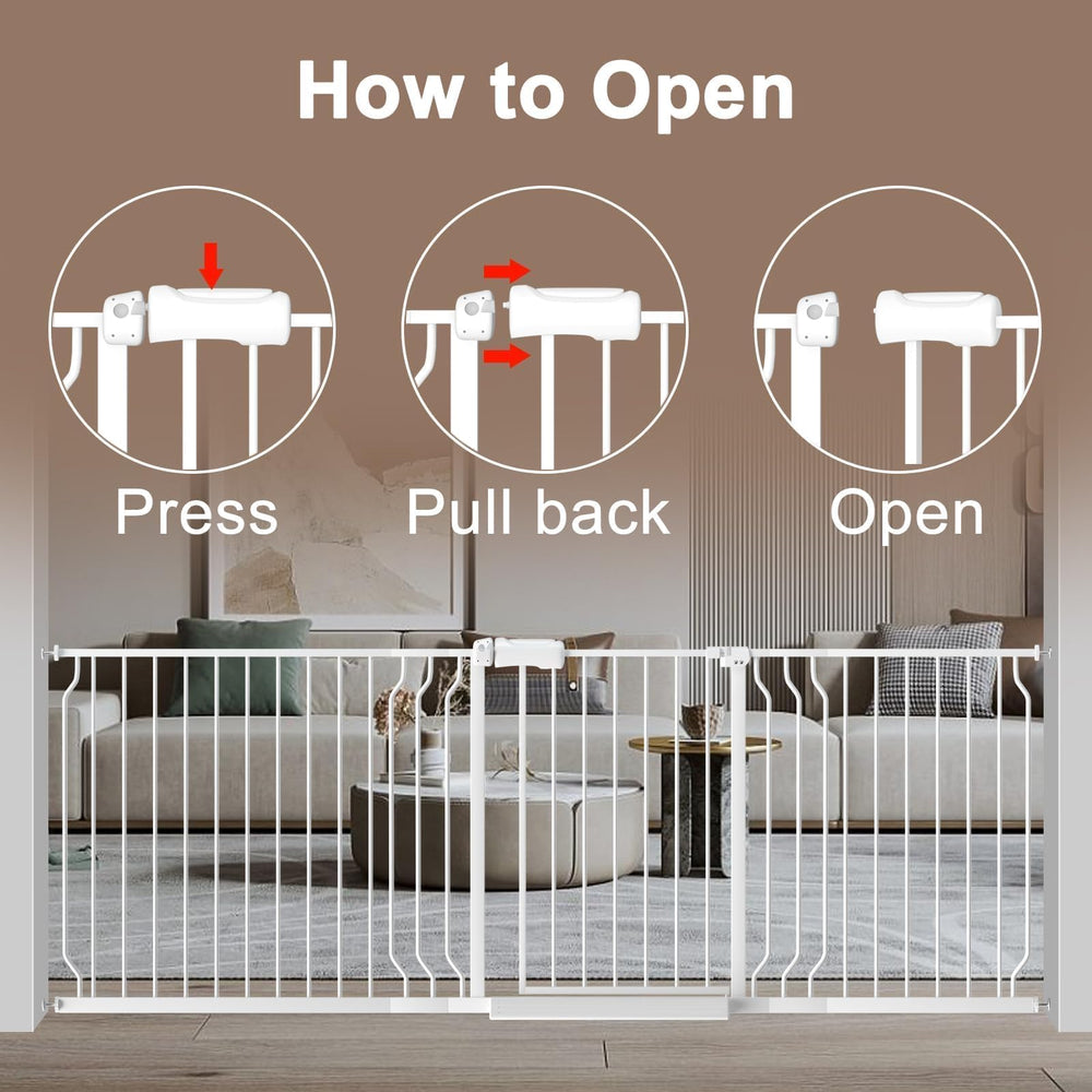 WAOWAO baby gate two-way opening provides convenient access from either side.