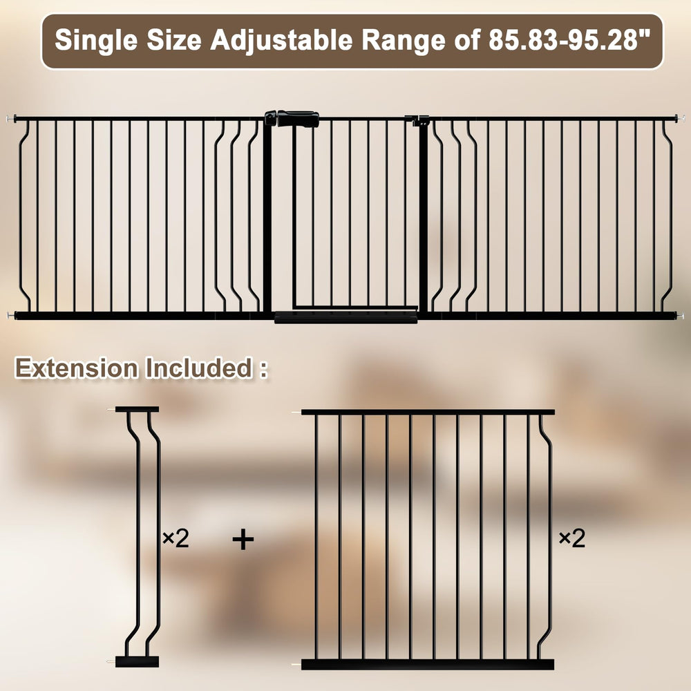 WAOWAO two-way opening gate demonstrates easy one-handed passage and automatic self-close.