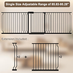 WAOWAO two-way opening gate demonstrates easy one-handed passage and automatic self-close.