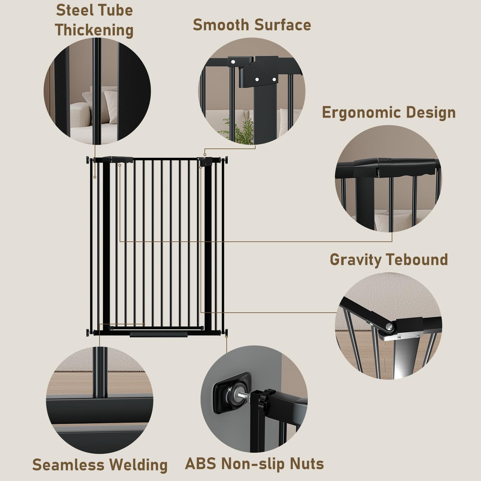 WAOWAO thick carbon steel tubing construction offers durability and stability