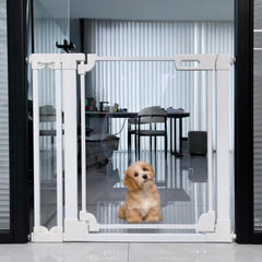 WAOWAO clear-baby-gate-stairs offers a clear view while keeping stairs safe.