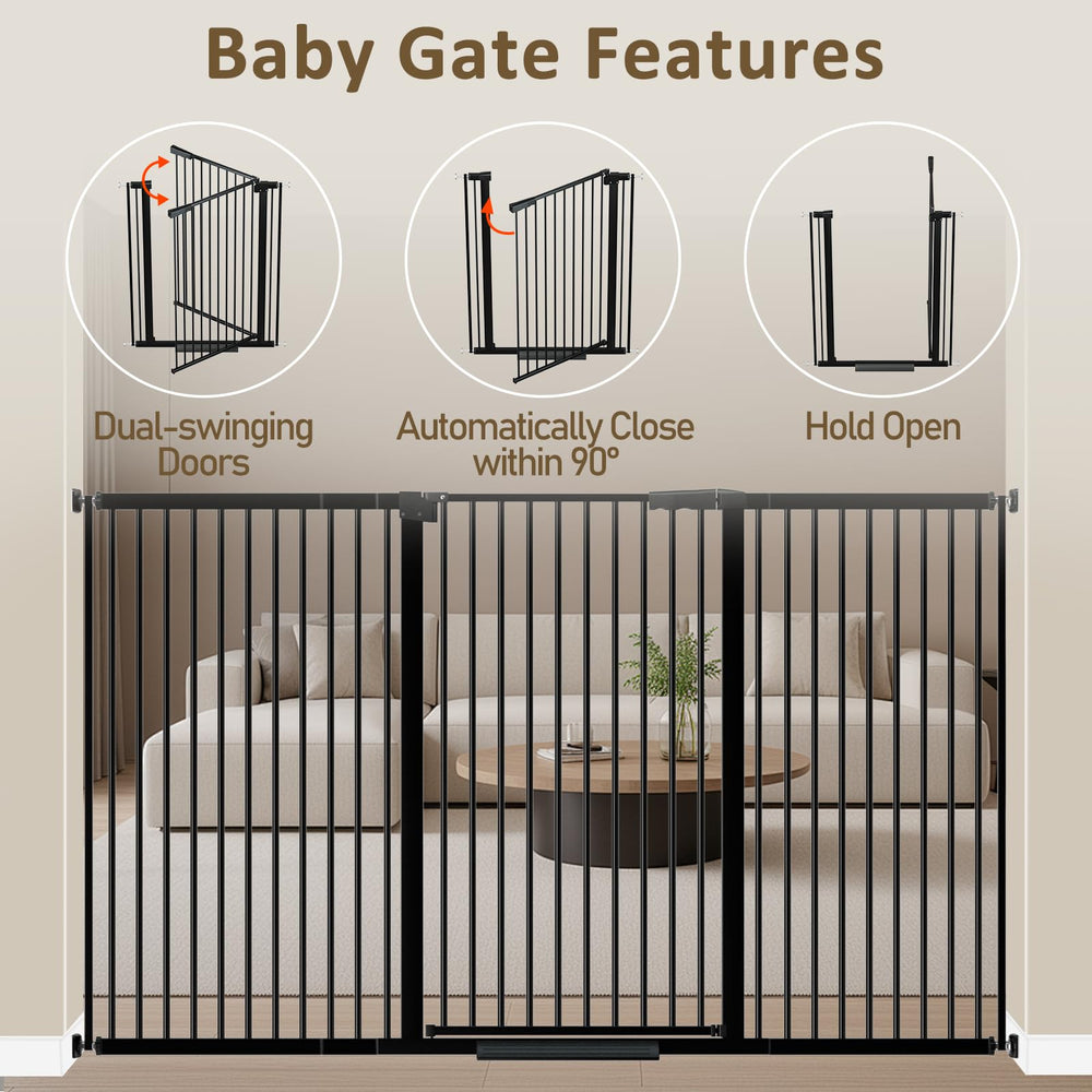 WAOWAO double-lock auto-close feature enhances safety for kids and pets