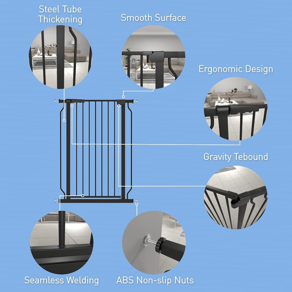 WAOWAO double-lock handle gate secures entry with simple one-handed operation