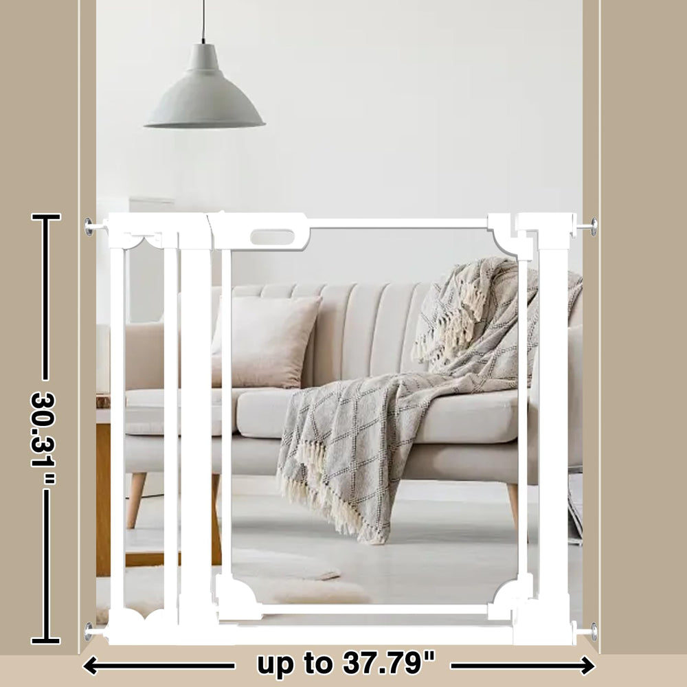 WAOWAO drilled-mount-stair-top-secure option adds sturdiness at the top of stairs.