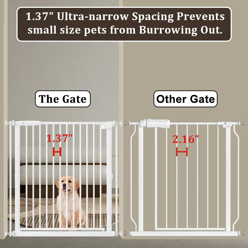 WAOWAO extra-wide opening gate with 22.83-inch pass-through for strollers
