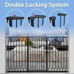WAOWAO gate installed at stairs demonstrates secure fit and height