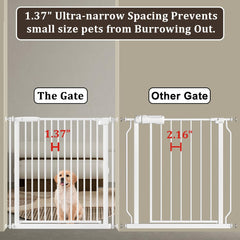 WAOWAO gate walk-through opening demonstrates easy through-traffic for caregivers and strollers.