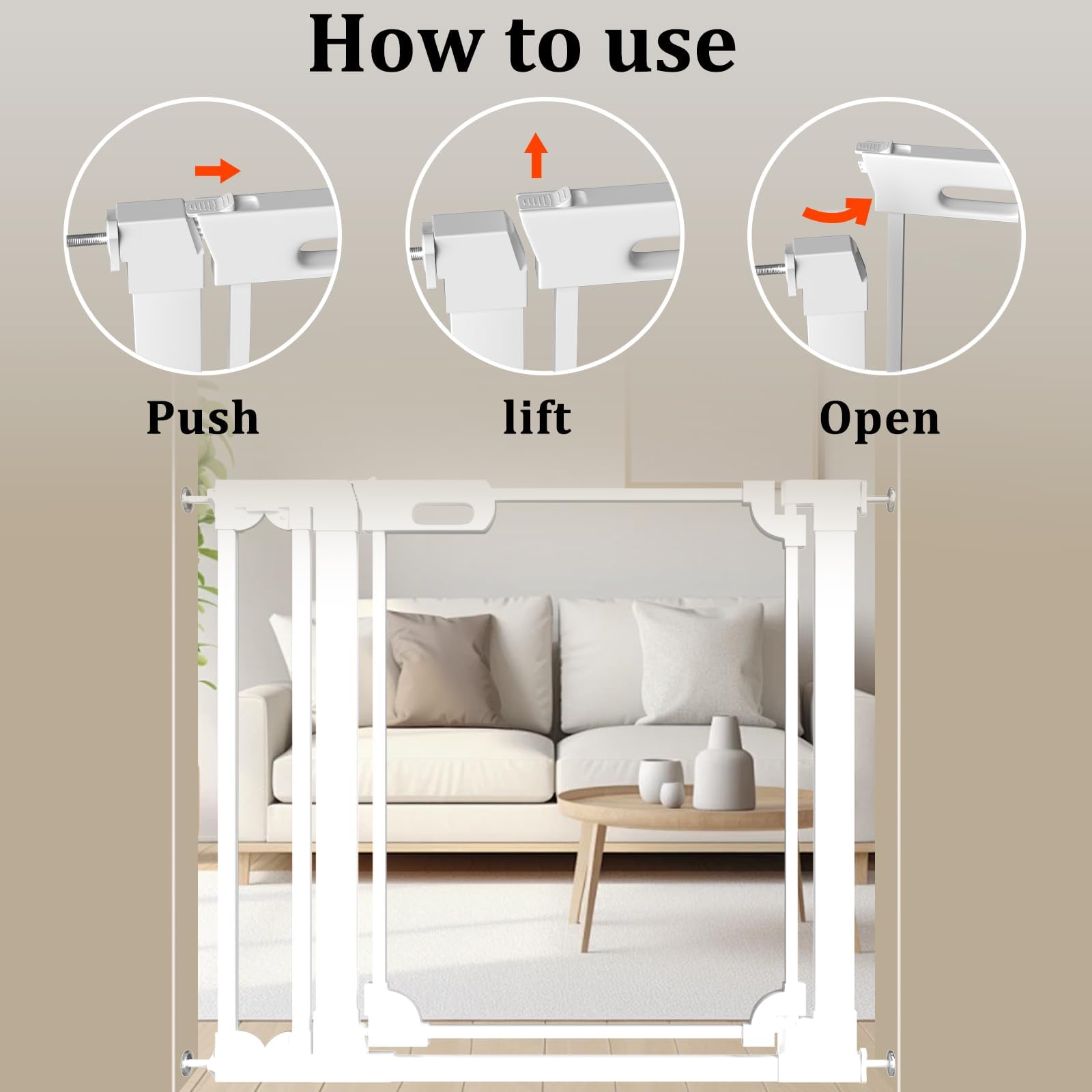 WAOWAO pet gate automatic-close feature helps contain pets after doorway passage.