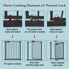 WAOWAO triple lock baby gate stair-entry use case for stairs and doorways