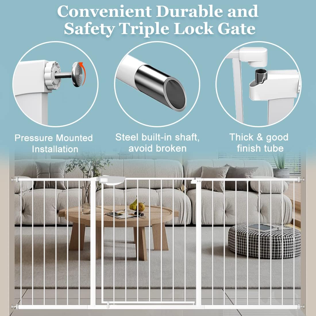 WAOWAO pressure mount installation requires no tools or wall damage.