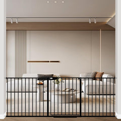 WAOWAO Triple Lock gate top view demonstrates sturdy frame protecting toddlers at entryways.
