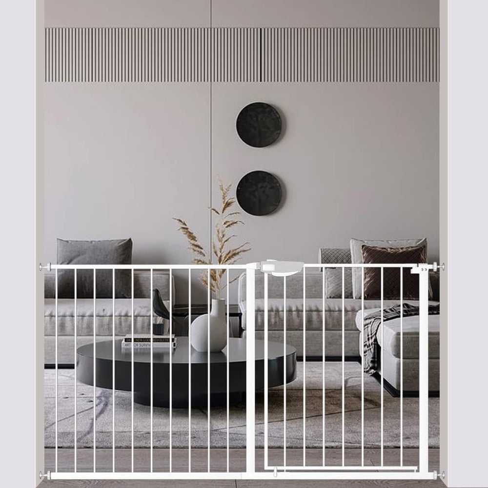 WAOWAO triple-lock gate wide highlights sturdy construction for safe entryways.