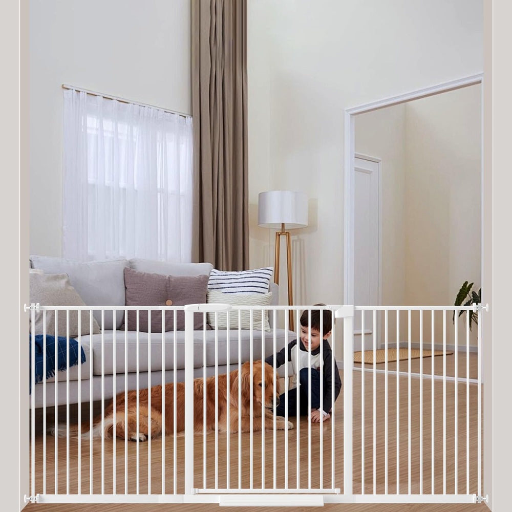 WAOWAO ultra-narrow spacing gate in doorway demonstrates safe separation for kids and pets