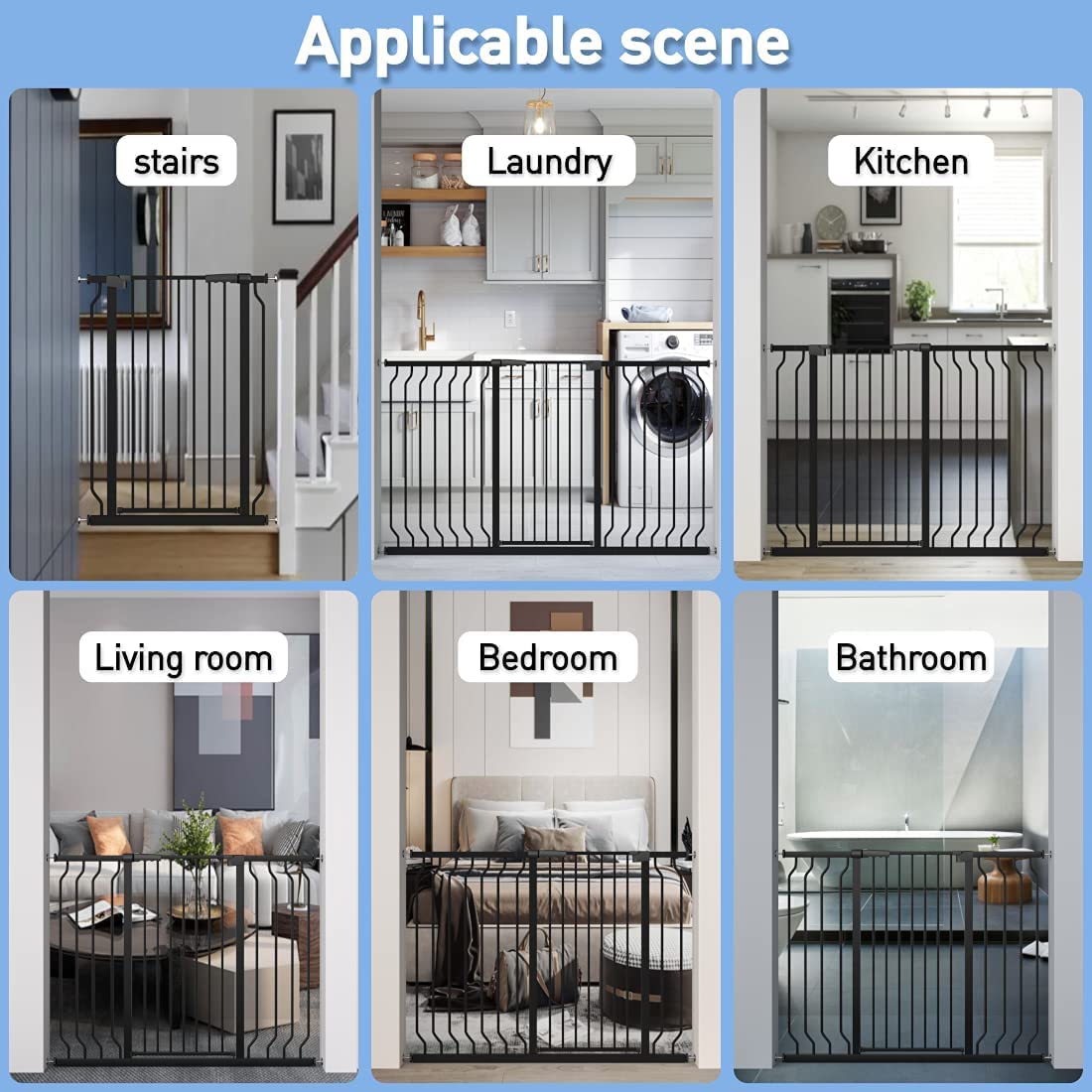 WAOWAO walk-through swing gate auto-close for smooth transitions indoors