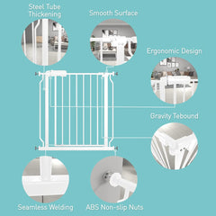 WAOWAO wide gate opened one-handed to secure pets and kids seamlessly