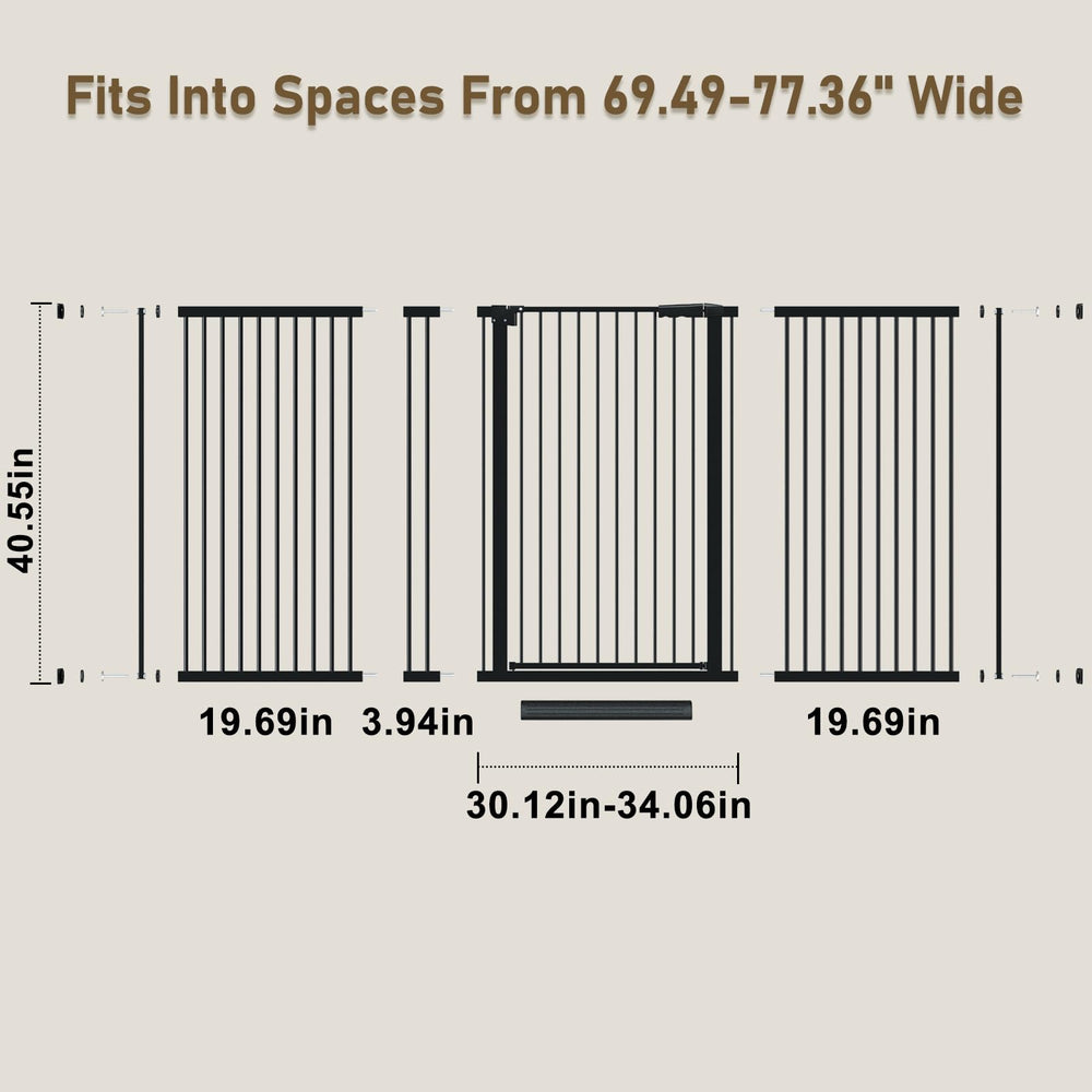 WAOWAO wide 23.4 inch doorway opening supports strollers and wheelchairs