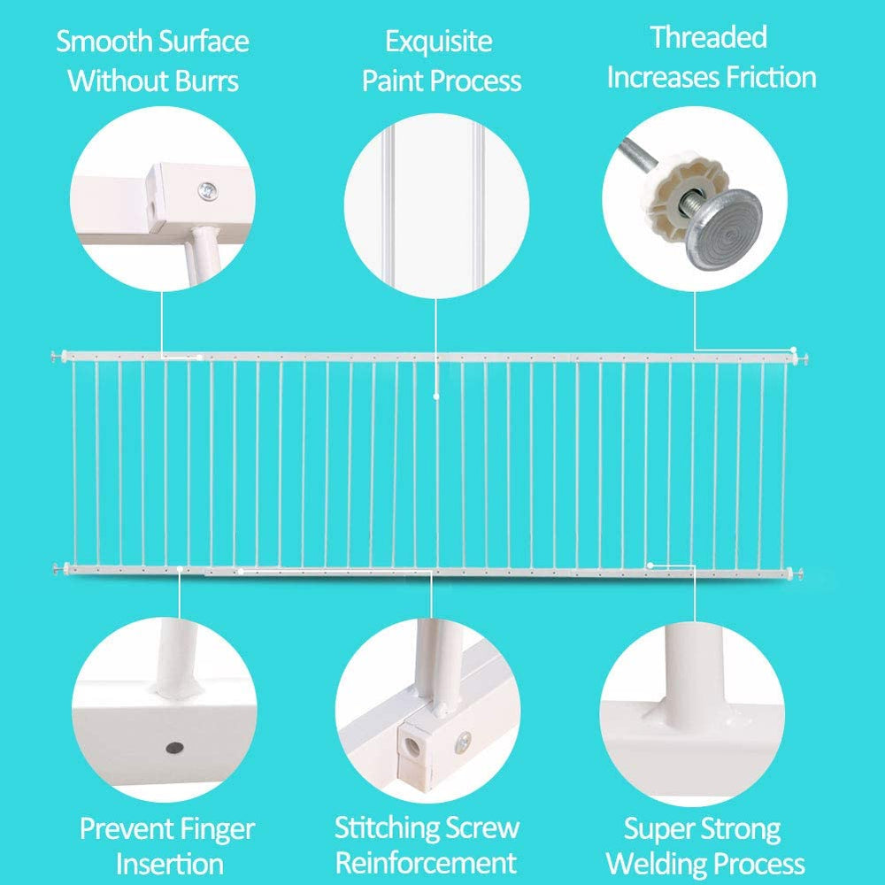WAOWAO extra-wide guard highlights 2.68 inches gap to prevent pass-through by curious kids