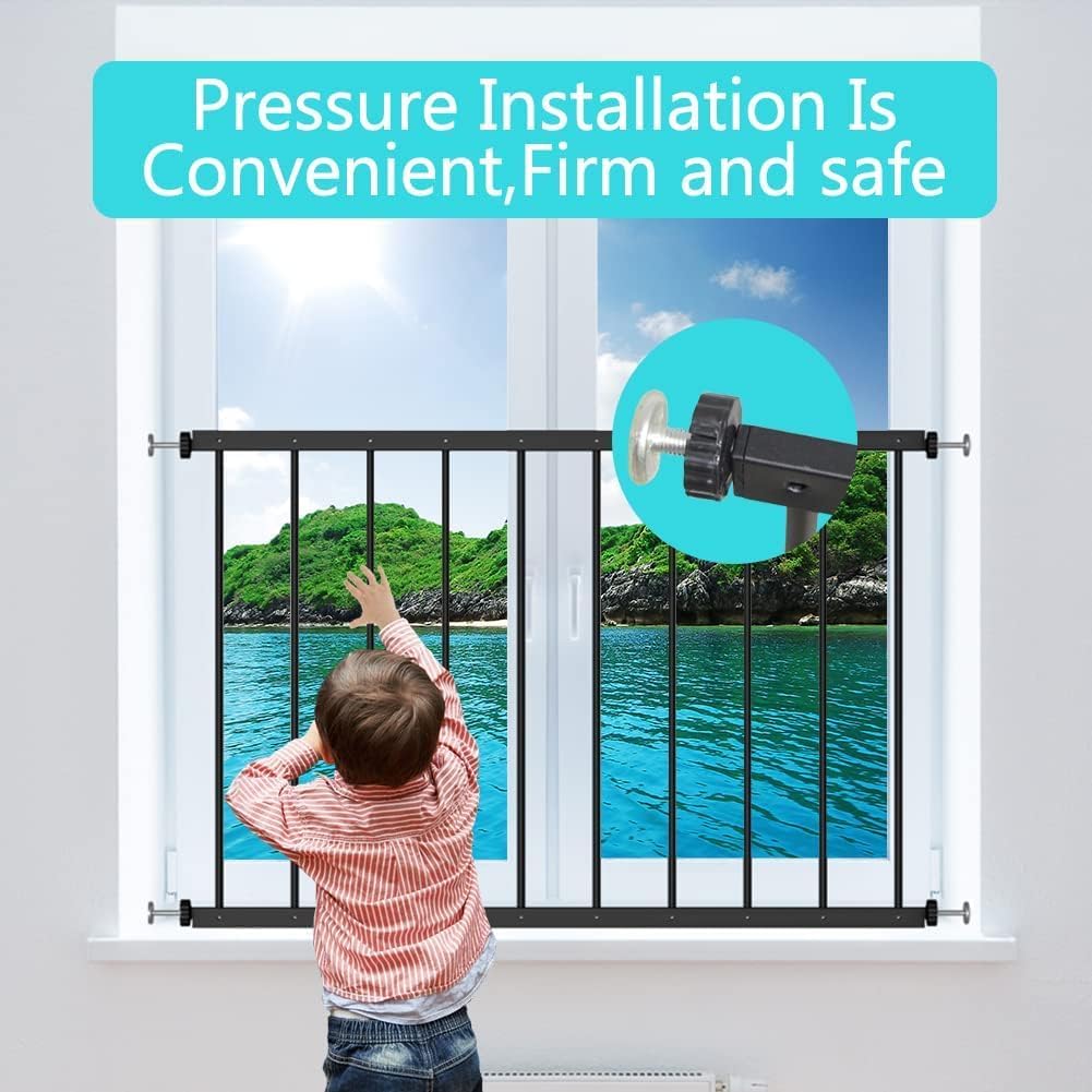 WAOWAO window guard in living room with pet nearby demonstrating family-friendly protection.