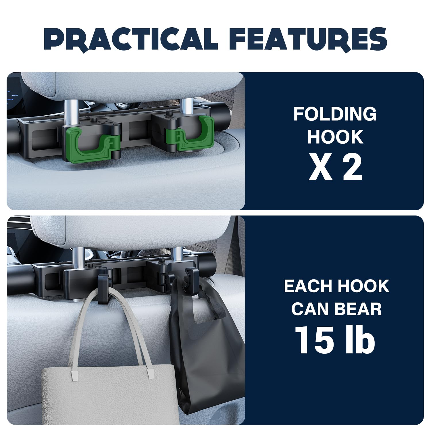 WAPEXNOS Headrest Pillow saves space by lifting when not in use during travel.