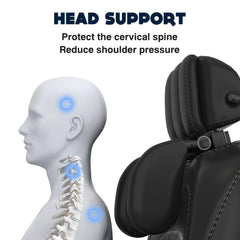 WAPEXNOS Headrest Pillow fits most cars with movable metal rods for universal compatibility.