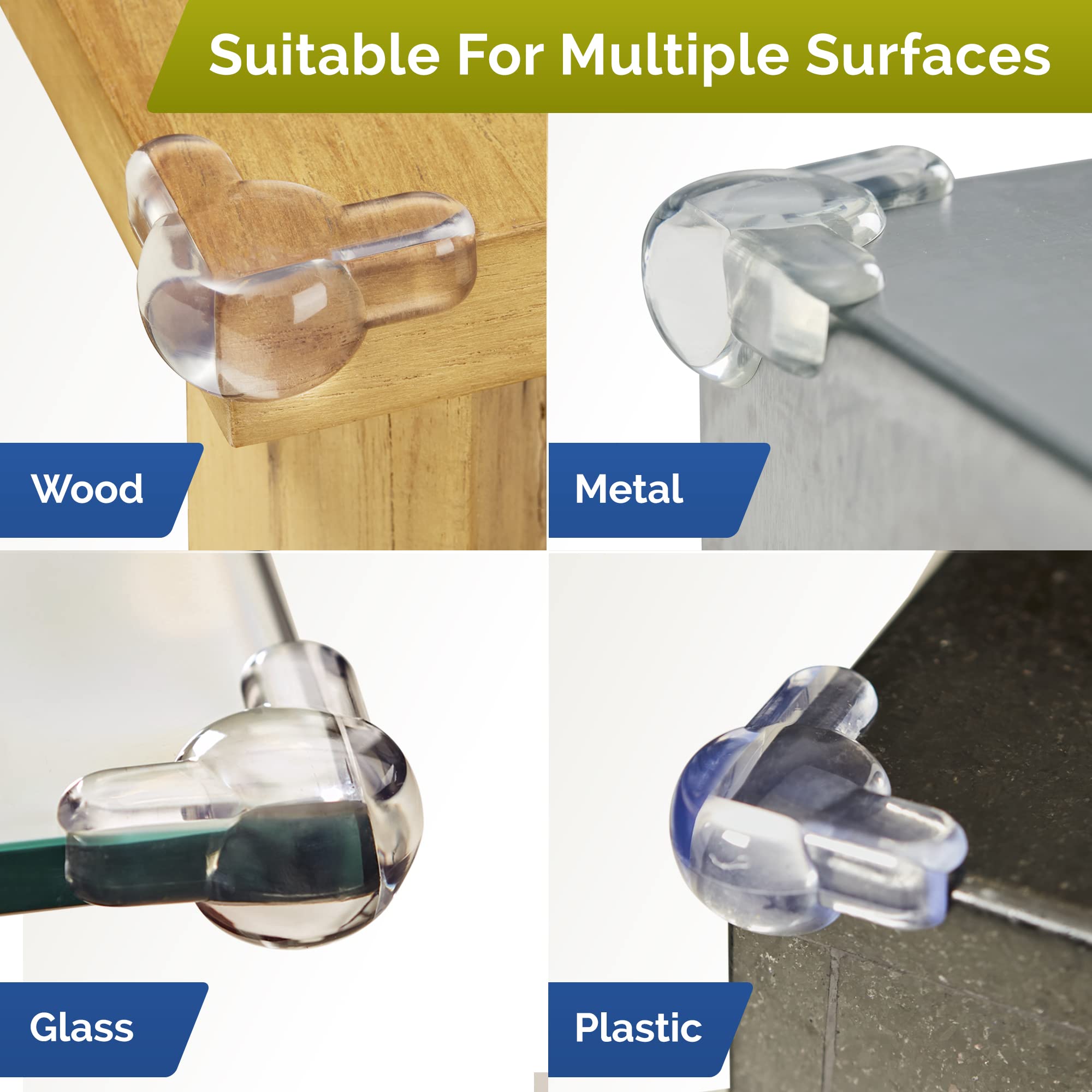 Wappa Baby clear PVC material blends with furniture for an unobtrusive look.