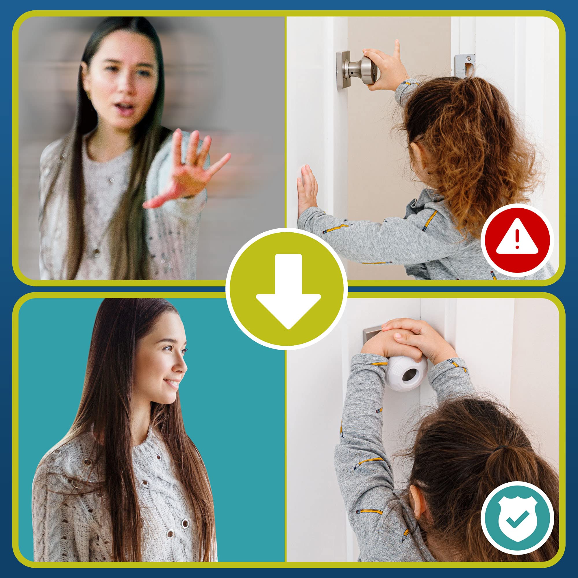 Wappa Baby door knob cover kitchen-use shows versatile placement across rooms.
