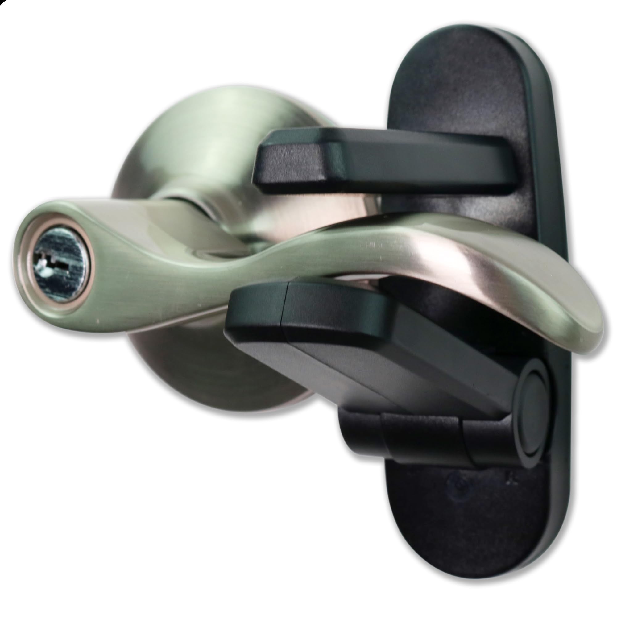 Wappa Baby door lever lock 2-pack front view shows quick safety setup for busy households.