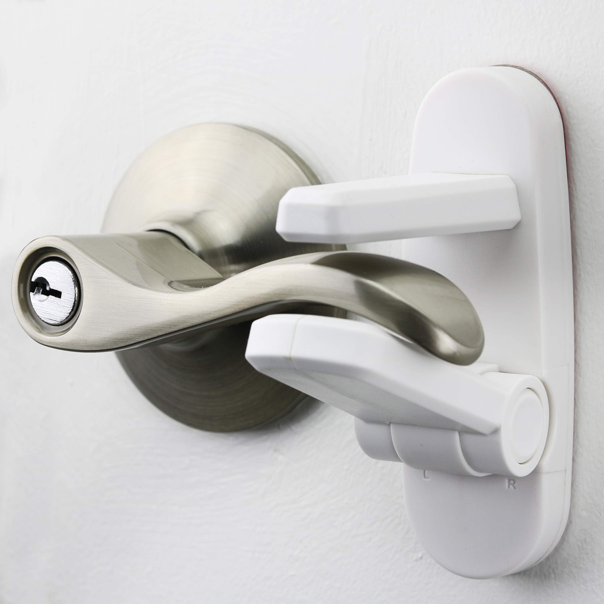 Wappa Baby Door Lever Lock 4-Pack front view protects against toddler door access