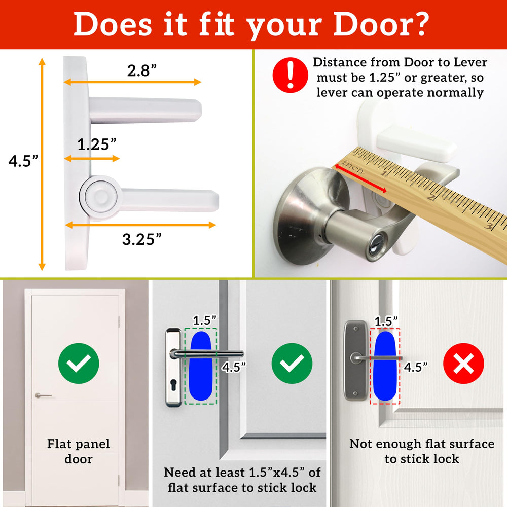 Wappa Baby door lever lock toddler-proof test demonstrates lever safety.