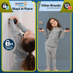 Wappa Baby dual-lock system demonstrates enhanced safety against tiny fingers.