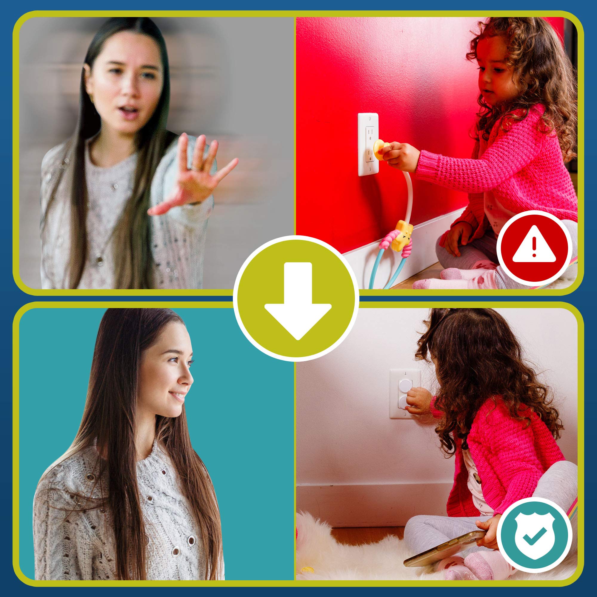 Wappa Baby plug covers installed for safer outlets with childproof design