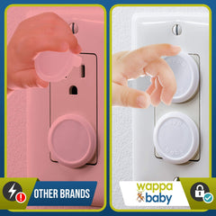 Wappa Baby outlet covers snug fit keeps outlets protected and tidy.