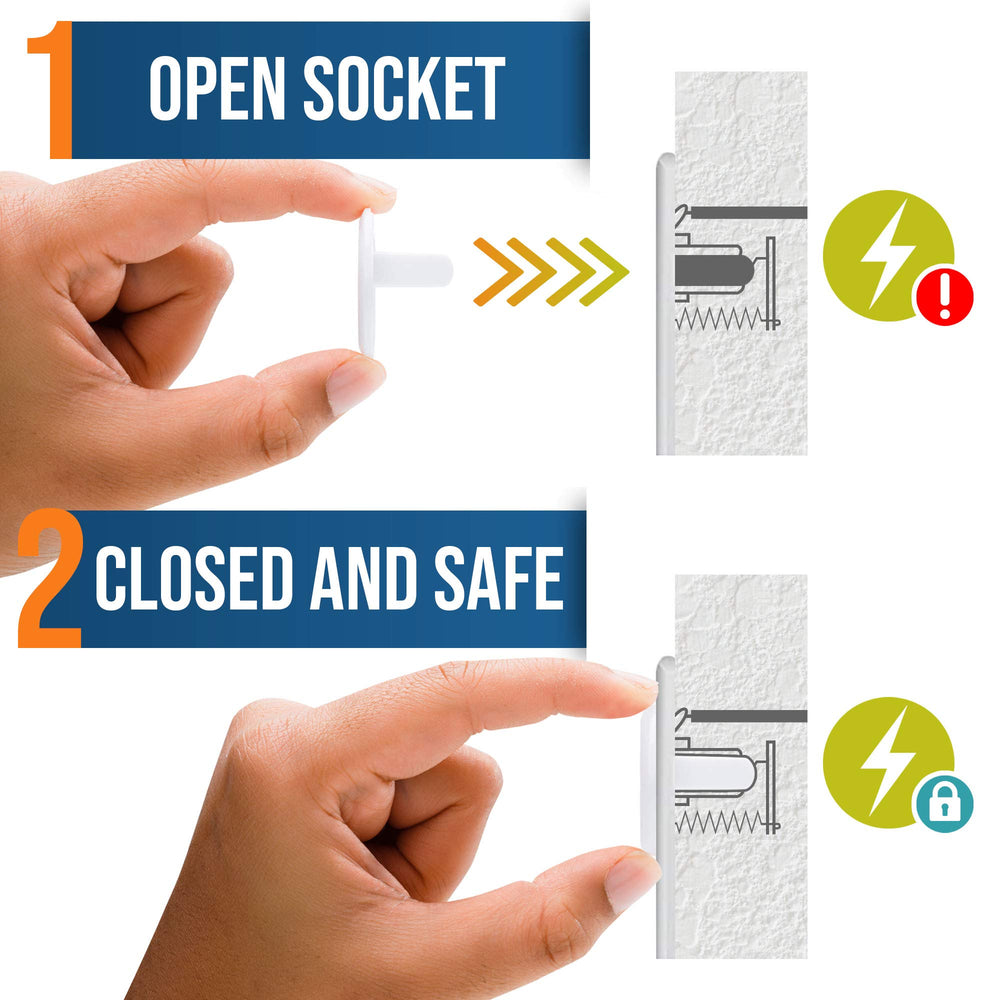 Wappa Baby packaging for 32-pack safety plugs in white.