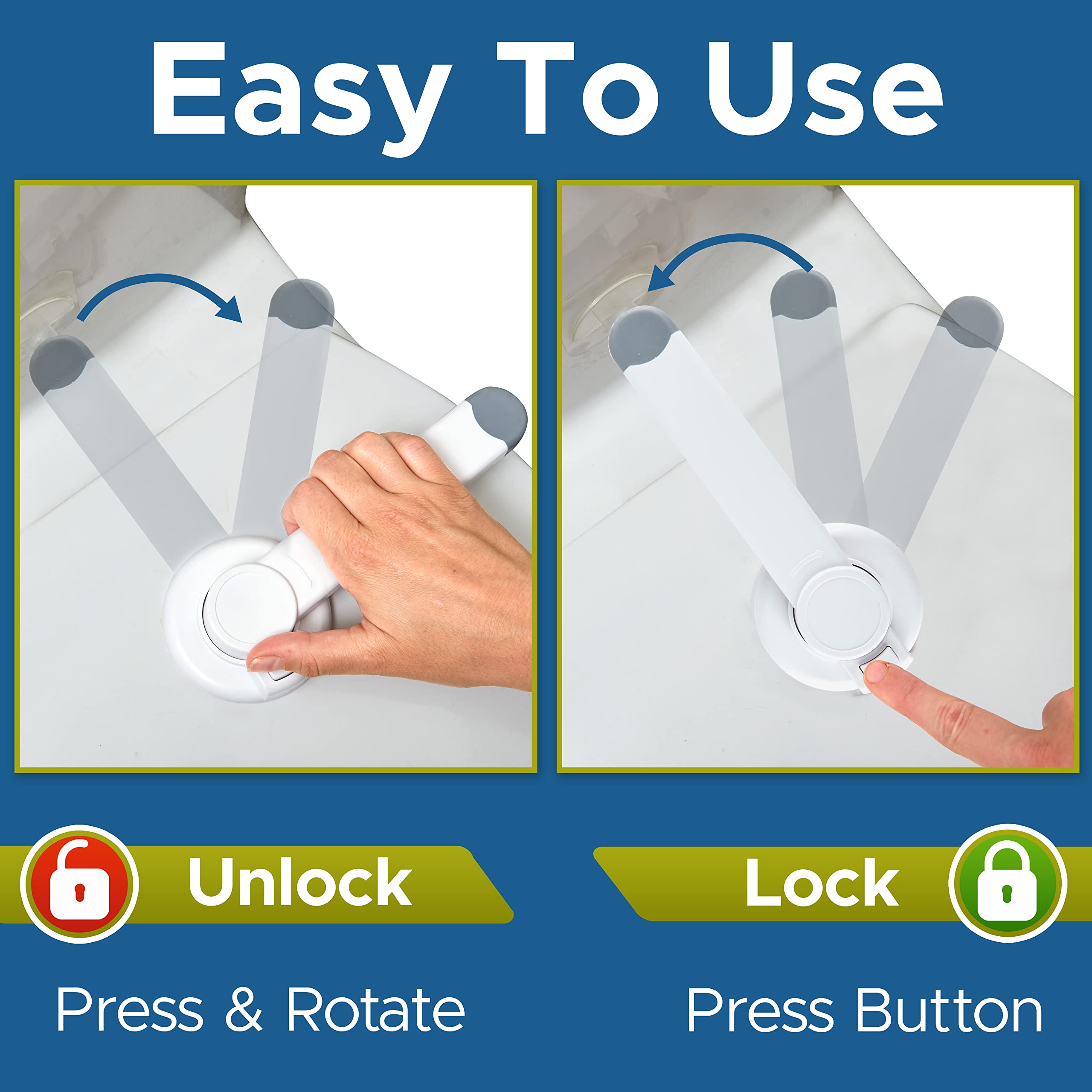 Wappa Baby Toilet Lock arm detail highlights simple locking mechanism for easy use