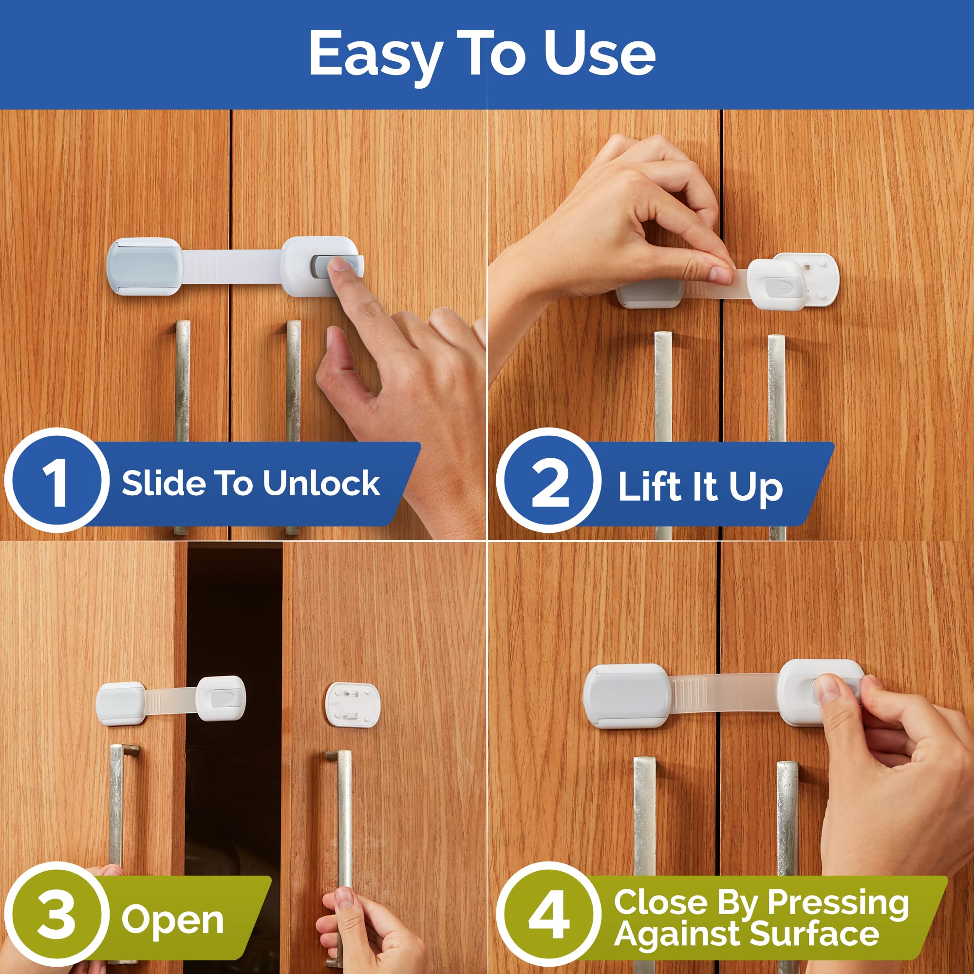 Wappa Baby toilet seat lock helps prevent access to the bathroom.
